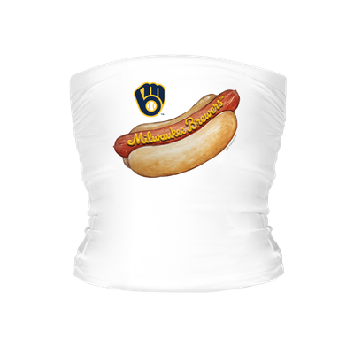 Milwaukee Brewers Tiny Turnip Women's Hot Dog Tube Top - White