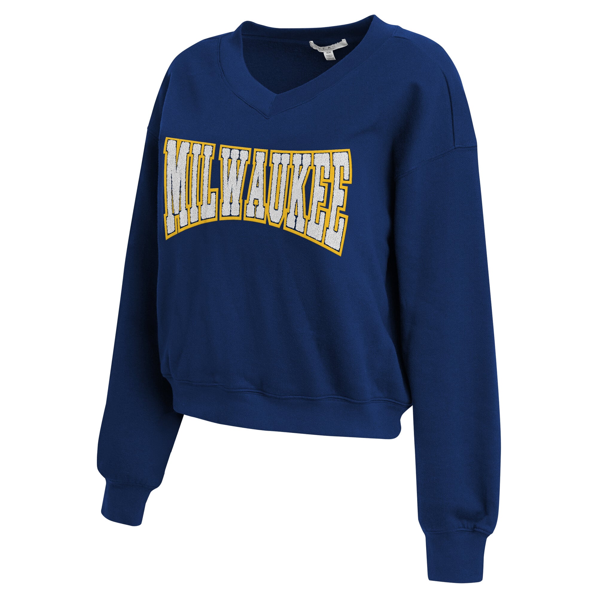 Ensemble polaire à col en V bleu Milwaukee Brewers pour femmes de la marque WEAR by Erin Andrews