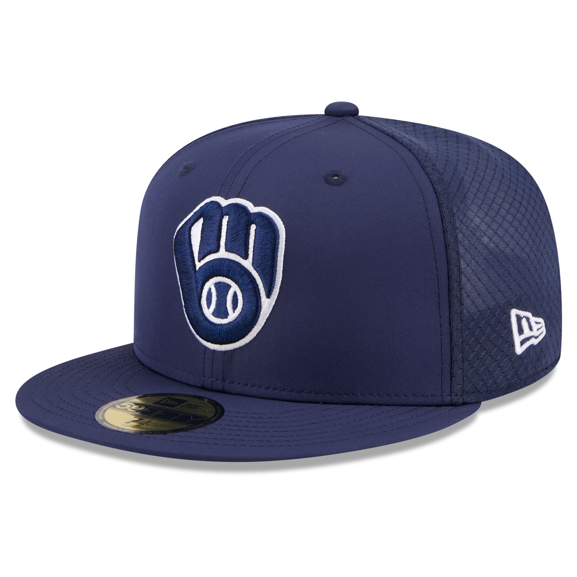 Youth New Era Navy Milwaukee Brewers Batting Practice 59FIFTY Fitted Hat