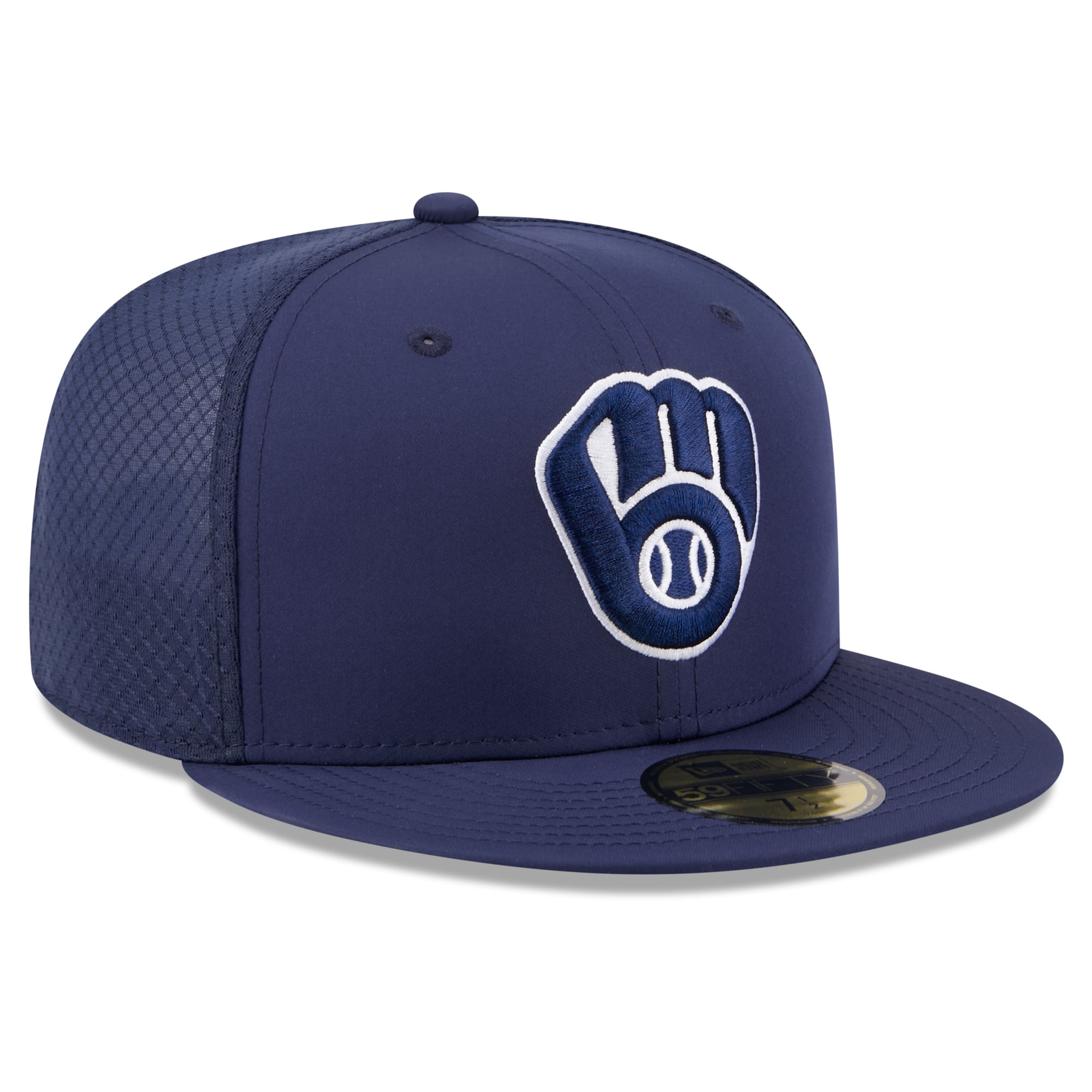 Youth New Era Navy Milwaukee Brewers Batting Practice 59FIFTY Fitted Hat