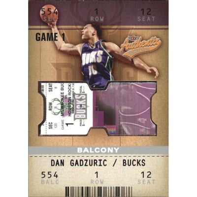 2002-03 Fleer Authentix Balcony #128 Dan Gadzuric