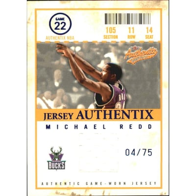 2004-05 Fleer Authentix Jerseys 75 #26 Michael Redd
