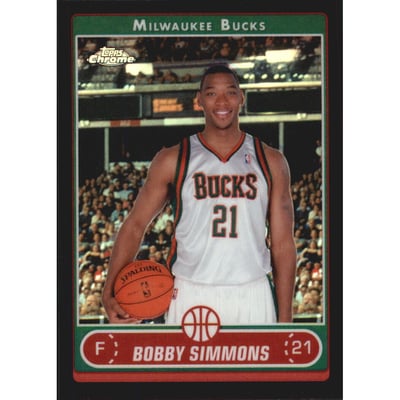2006-07 Topps Chrome Refractors Black #136 Bobby Simmons