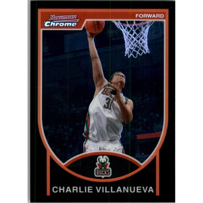 2007-08 Bowman Chrome Refractors Black #39 Charlie Villanueva