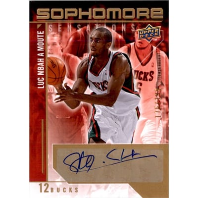 2009-10 Upper Deck Sophomore Sensations Autographs #SSLM Luc Mbah A Moute