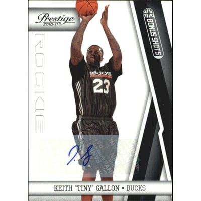 2010-11 Prestige Bonus Shots Black Signatures #197 Keith Gallon/99