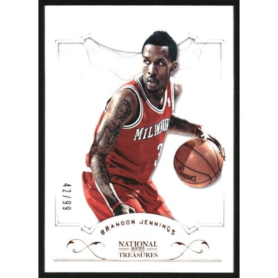 2012-13 Panini National Treasures #87 Brandon Jennings