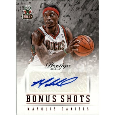 2013-14 Prestige Bonus Shots Autographs Red #13 Marquis Daniels