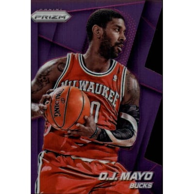 2014-15 Panini Prizm Prizms Purple Die Cut #90 O.J. Mayo