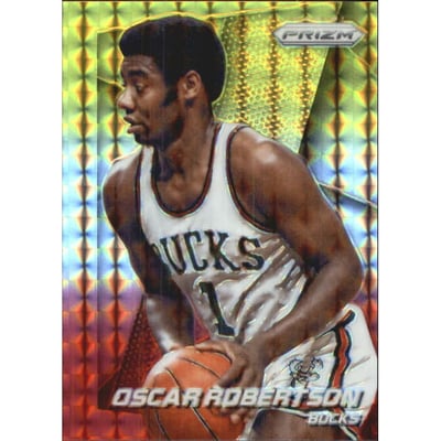 2014-15 Panini Prizm Prizms Yellow and Red Mosaic #187 Oscar Robertson