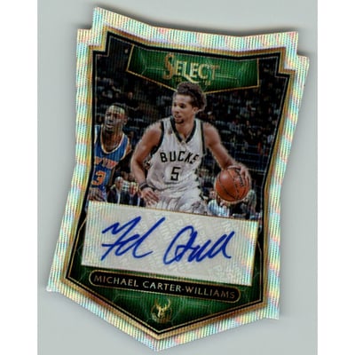 2015-16 Select Die Cut Autographs Prizms Wave #29 Michael Carter-Williams