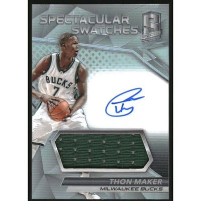 2016-17 Panini Spectra Spectacular Swatch Autographs #20 Thon Maker/149
