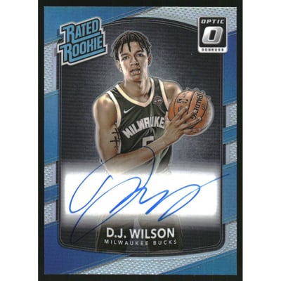 2017-18 Donruss Optic Rated Rookies Signatures Holo #184 D.J. Wilson