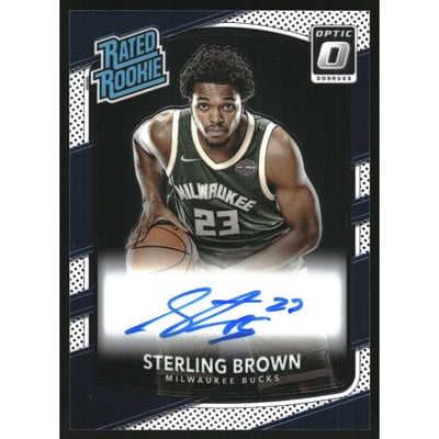 2017-18 Donruss Optic Rated Rookies Signatures #165 Sterling Brown
