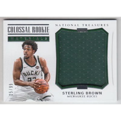 2017-18 Panini National Treasures Colossal Rookie Materials #33 Sterling Brown