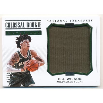 2017-18 Panini National Treasures Colossal Rookie Materials #4 D.J. Wilson