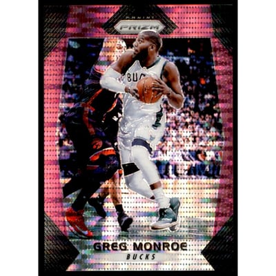 2017-18 Panini Prizm Prizms Pink Pulsar #186 Greg Monroe