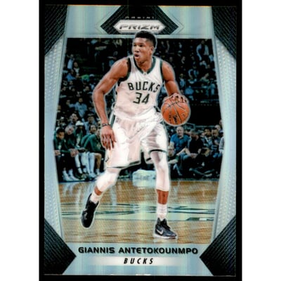 2017-18 Panini Prizm Prizms Silver #182 Giannis Antetokounmpo