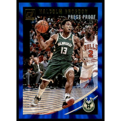 2018-19 Donruss Press Proof Blue Laser #65 Malcolm Brogdon