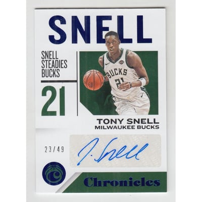 2018-19 Panini Chronicles Signatures Blue #45 Tony Snell