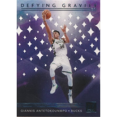 2019-20 Clearly Donruss Defying Gravity #6 Giannis Antetokounmpo