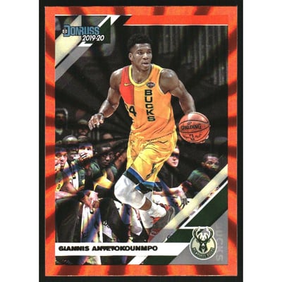 2019-20 Donruss Holo Orange Laser #113 Giannis Antetokounmpo