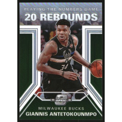 2019-20 Panini Contenders Optic Playing the Numbers Game #20 Giannis Antetokounmpo