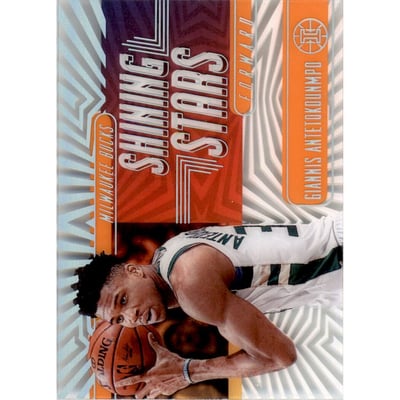 2019-20 Panini Illusions Shining Stars Orange #13 Giannis Antetokounmpo