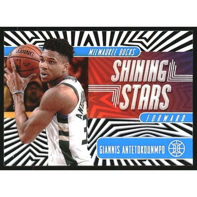 2019-20 Panini Illusions Shining Stars Sapphire #13 Giannis Antetokounmpo