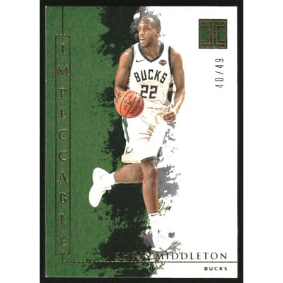 2019-20 Panini Impeccable Gold #92 Khris Middleton