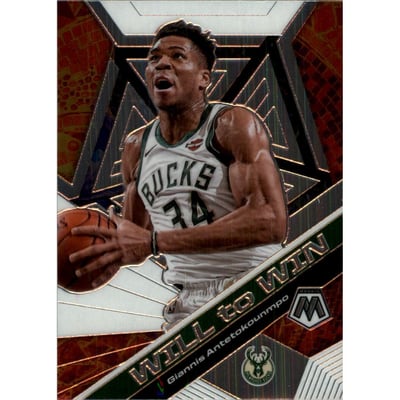2019-20 Panini Mosaic Will to Win #12 Giannis Antetokounmpo