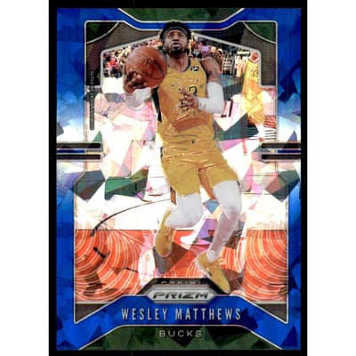 2019-20 Panini Prizm Prizms Blue Ice #214 Wesley Matthews