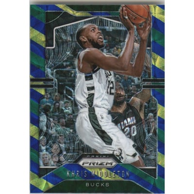 2019-20 Panini Prizm Prizms Choice Blue Yellow and Green #235 Khris Middleton