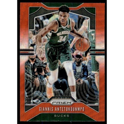 2019-20 Panini Prizm Prizms Ruby Wave #152 Giannis Antetokounmpo
