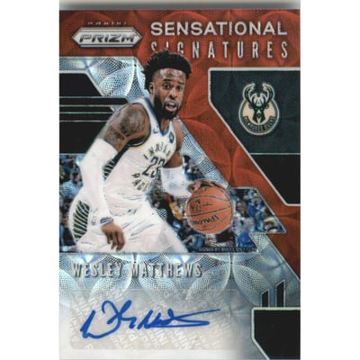 2019-20 Panini Prizm Sensational Signatures Prizms Choice #85 Wesley Matthews