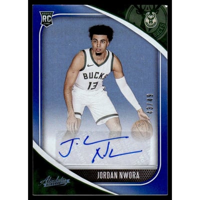 2020-21 Absolute Memorabilia Rookie Autographs Level 2 #39 Jordan Nwora