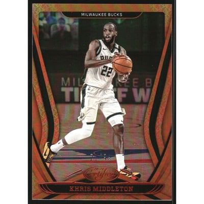 2020-21 Certified Mirror Orange #87 Khris Middleton