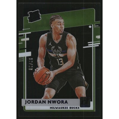 2020-21 Clearly Donruss Blue #92 Jordan Nwora RR