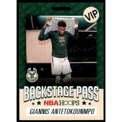 2020-21 Hoops Back Stage Pass #2 Giannis Antetokounmpo