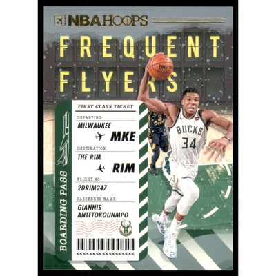 2020-21 Hoops Frequent Flyers Winter #9 Giannis Antetokounmpo