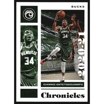 2020-21 Panini Chronicles Green #5 Giannis Antetokounmpo