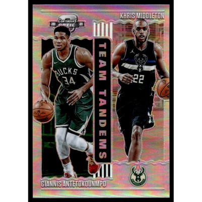 2020-21 Panini Contenders Optic Team Tandems #16 Khris Middleton/Giannis Antetokounmpo