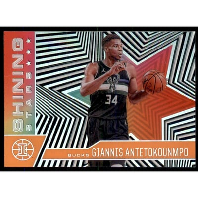 2020-21 Panini Illusions Shining Stars Orange #11 Giannis Antetokounmpo
