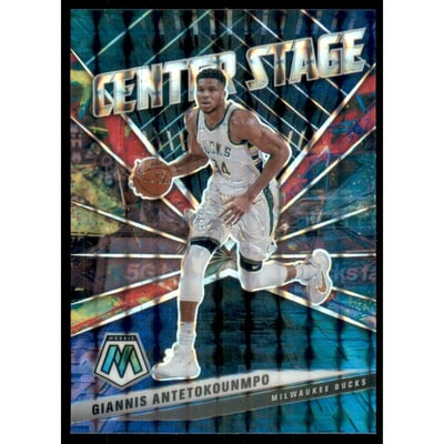 2020-21 Panini Mosaic Center Stage #10 Giannis Antetokounmpo