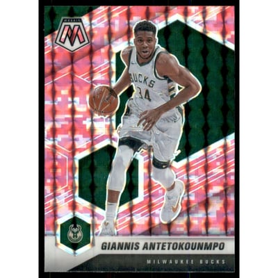2020-21 Panini Mosaic Mosaic Camo Pink #80 Giannis Antetokounmpo
