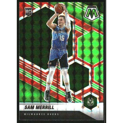 2020-21 Panini Mosaic Mosaic Choice Red and Green #240 Sam Merrill