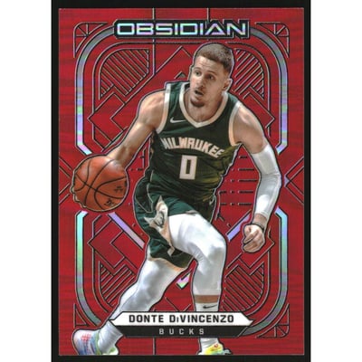 2020-21 Panini Obsidian Electric Etch Red Flood #123 Donte DiVincenzo