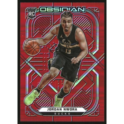 2020-21 Panini Obsidian Electric Etch Red Flood #173 Jordan Nwora