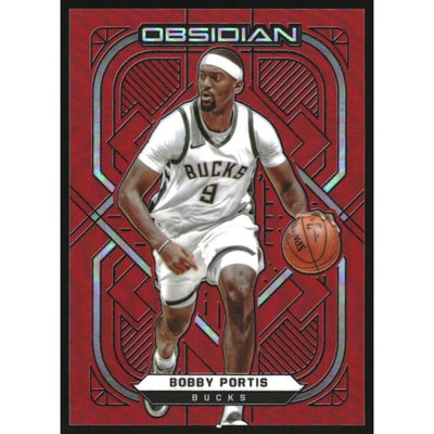 2020-21 Panini Obsidian Electric Etch Red Flood #47 Bobby Portis