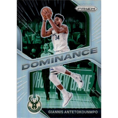 2020-21 Panini Prizm Dominance Prizms Silver #7 Giannis Antetokounmpo
